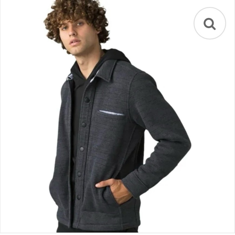 Prana Tri Thermal Shacket Navy Heather size L
